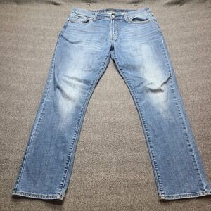 Lucky Brand 410 Athletic Slim Jeans Mens 34x32 Blue Excellent Medium Wash Denim